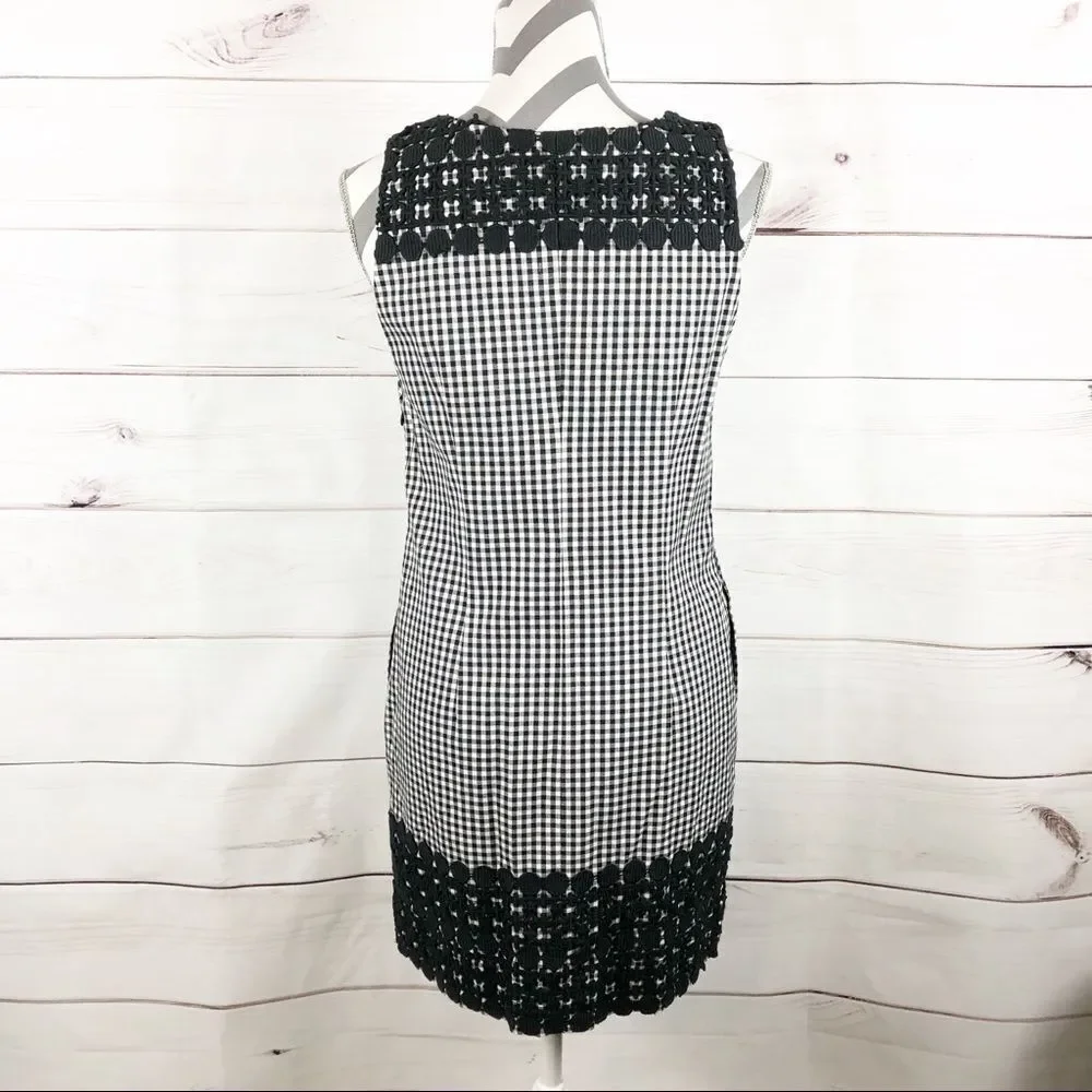Michael Kors black & white check dress size 4